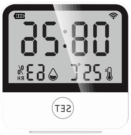 Slimme Temperatuur Sensor - Vochtigheid Meter - Klimaat Bewaken - App Bediening - 28 Inch - Wit