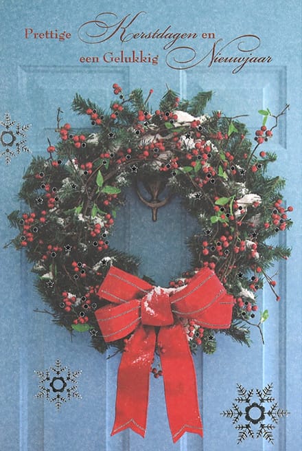 MGPcards - 6 Luxe dubbele Kerstkaarten - Foliedruk - Gekleurde envelop - 11,5 x 17 cm