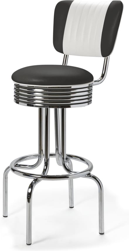 Bel Air Retro Barkruk BS-28CB Zwart