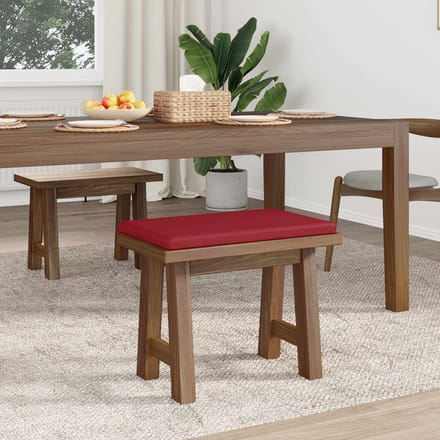 vidaXL - Bankkussen - Kunstleer - Wijnrood - Diepte - 35 - cm