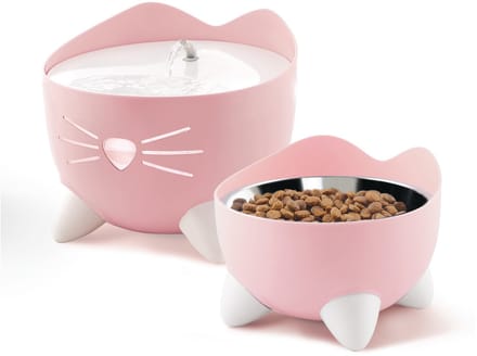 Catit Pixi Fountain Combo Kit - Kattendrinkbak - Pink Wit