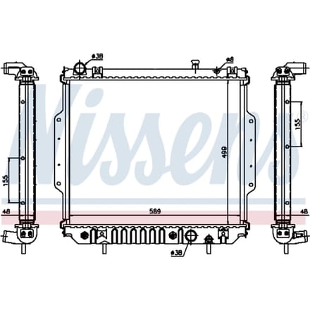 Radiator, motorkoeling NISSENS 61020A