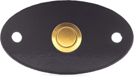 Moderne Deurbel Paneel Antraciet met Gouden Drukknop