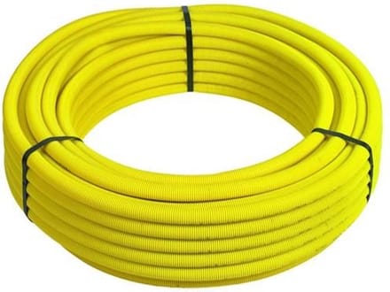 Henco gasbuis met mantel - 16x2mm akb 25mtr geel
