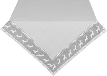 Tafelkleed | 150*250 cm | Grijs | 100% Katoen | kerst | Clayre & Eef | NOG05