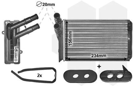 Van Wezel - KACHEL RADIATEUR VOOR AUDI A3 8L 1996-1999 191813031D