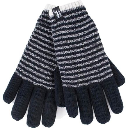 Heat Holders - Gestreepte dameshandschoenen voor de winter - Zwart (Oslo)