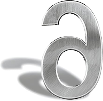 Zelfklevend Huisnummer 1-10 - 12 cm Zilver - Modern Deur Nummer voor Buiten en Binnengebruik