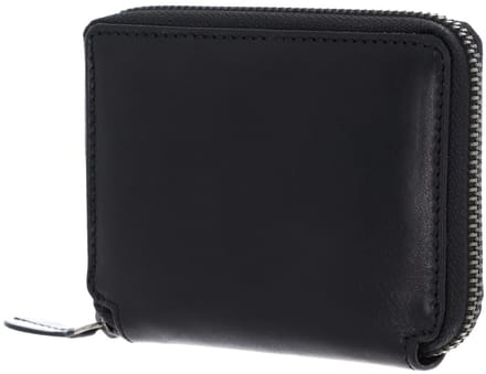 LEONHARD HEYDEN Leren Portemonnee Roma Zip Around Wallet Black Zwart