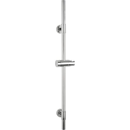 WENKO Douchestang Basic RVS chroom, lengte 66cm, diameter 19mm, met douchekophouder en 2 wandsteunen - Glijstang chroom
