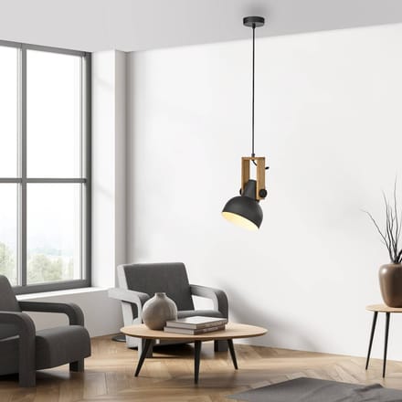 JUST LIGHT. GmbH JUST LIGHT. Cup 2.0 hanglamp, Ø16cm, 1-lamp, zwart