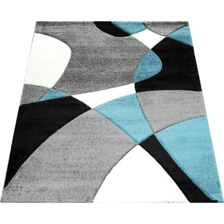Modern tapijt Diamora turquoise 80x150 cm