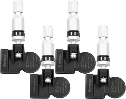 Bandensensoren - TPMS sensoren - Veiligheid verbeteren - Voorgeprogrammeerd - 433 MHz - Zilver