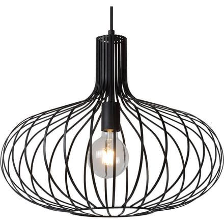 Lucide MANUELA - Hanglamp - Ø 50 cm - 1xE27 - Zwart