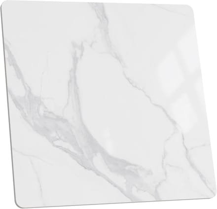 Tafelblad - Vierkant blad - Eettafel gebruik - Gesinterd steen - 70 cm - Wit