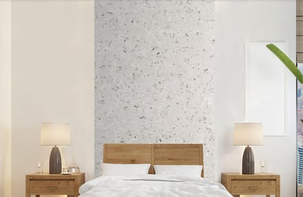 Behang - Fotobehang Graniet - Grijs - Patroon - Design - Wit - Breedte 120 cm x hoogte 240 cm
