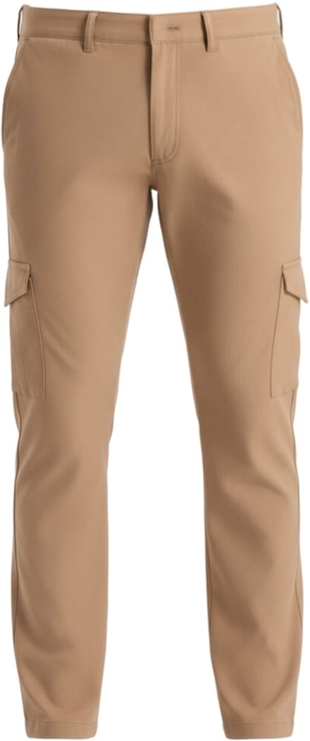 OMBRE Broek - Regular Fit - Viscose - Knopen Koffie S
