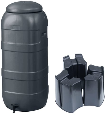 Harcostar - Regenton Rainsaver Antraciet 100 liter + Voet