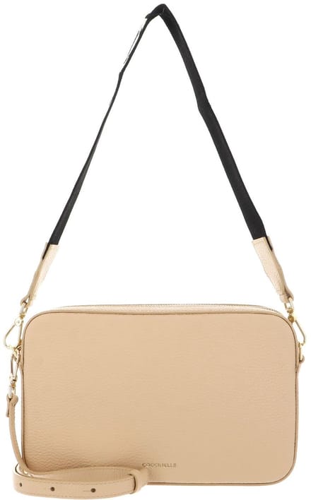 COCCINELLE Leren schoudertas Tebe Mini Bag Grained Leather Betulla abrikoos