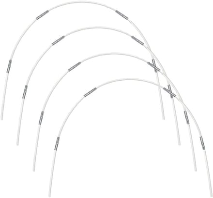 Tuinhoepels Kit - Plant Ondersteuning - Kas Bouwen - Roestbestendig Glasvezel - 24 Stuks - Wit