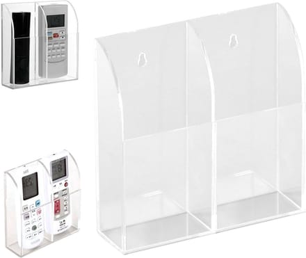 Transparante Acryl Opbergdoos voor Afstandsbediening en Make-up Organizer met 2 Compartimenten
