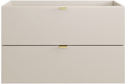 Vente-unique Zwevend wastafelmeubel - Beige kleur - 80 cm - LAVENA
