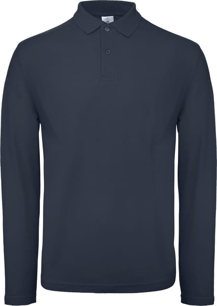 B&C ID.001 Men's long-sleeve polo shirt CGPUI12 - Navy - M