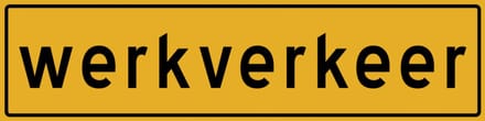 Werkverkeer magneetsticker 400 x 100 mm