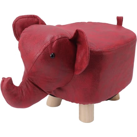 Repose-pieds en forme d'éléphant antidérapant, silencieux, confortable, stable, polyvalent, mignon rouge