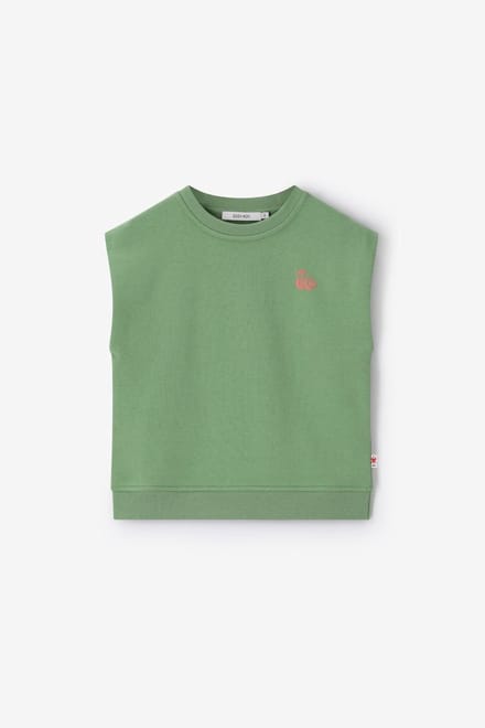 Sissy-Boy - Groene mouwloze sweater met embroidery