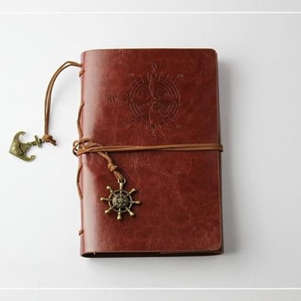 Piraat Dagboek Mode Persoonlijkheid Notebook Journal Notebook Spiraal Ringband Dagboek Retro Boek bruin