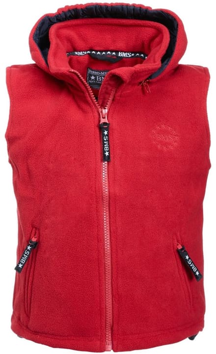 BMS Kinder Windsmoother Kids-vest met capuchon, rood