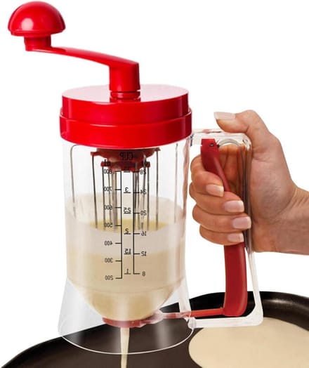 Deegdispenser - Beslagfles - Bakken Maken - Ergonomische Handgreep - 900 ml - Transparant