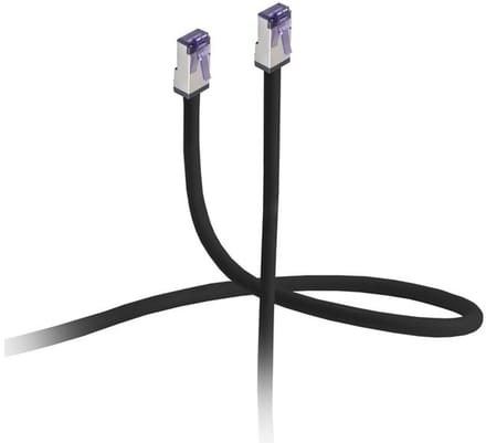 Flexline®-Patchkabel cat. 6A S/FTP, kurze Bauform, PIMF, schwarz, 0,15m