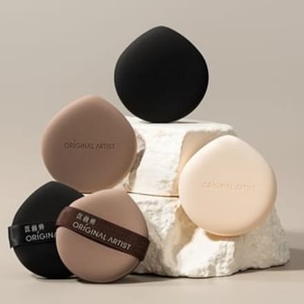 ORIGINAL ARTIST - Water Drop Skin-Friendly Powder Puff Set - 5 Types Coffee - Set (2pcs)