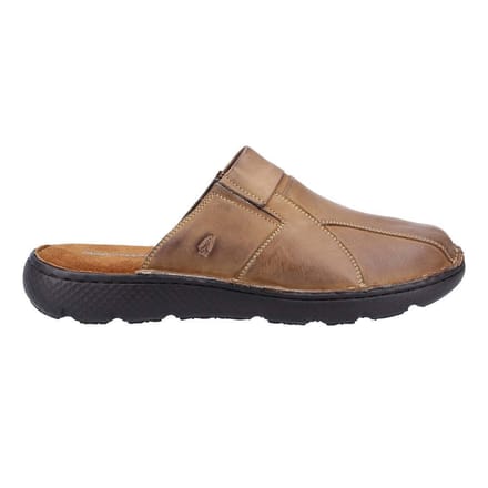 Hush Puppies Heren Carson Leren Muiltjes (Olijf)