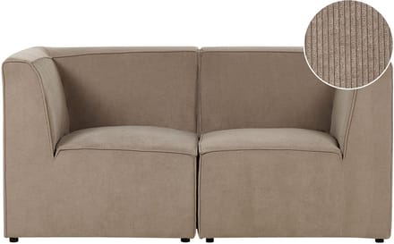 LEMVIG - Tweezitsbank - Taupe - Corduroy