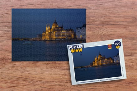 Puzzel Het Hongaars parlementsgebouw in Boedapest tijdens de nacht - Legpuzzel - Puzzel 500 stukjes