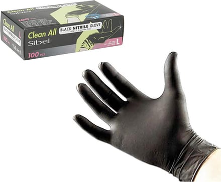 Sibel Nitril Handschoenen Large Poedervrij Zwart 100st