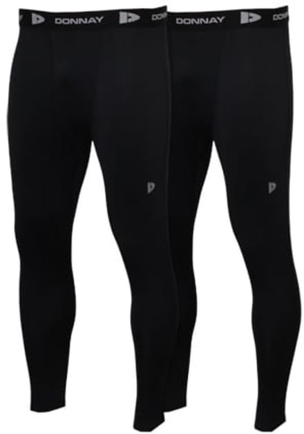 2-Pack Donnay - Compressie Legging - Thermo/Sportlegging - Heren - Black (010) - maat M