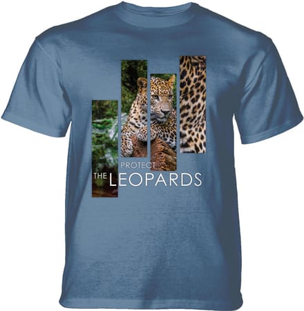 T-shirt Protect Leopard Split Portrait Blue S