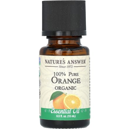 Nature'S Answer, Organic Essential Oil, 100% Pure Orange, 15 Ml (0.5 Fl Oz)