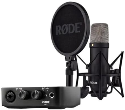 Rode NT1 Signature AI-1 Studio Kit MK2 - Professionele Studiokit - Microfoonset - Zwart - XLR-Kabel