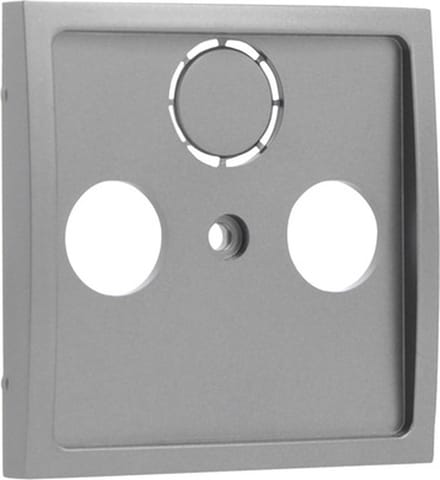 Q-LINK S2 Afdekplaat R/TV RVS-kleur