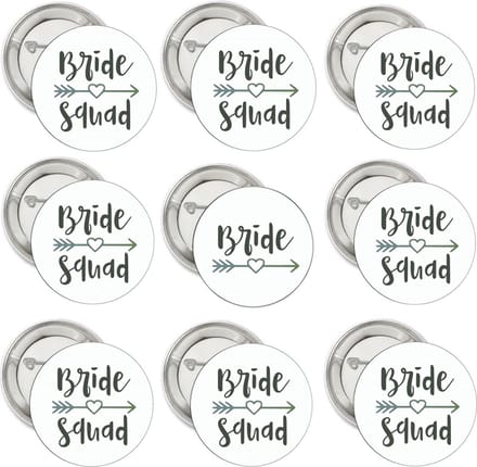 9-delige button set Bride en Bride Squad Tribal - bruid - bride to be - vrijgezellenfeest - bride squad - tribe - button