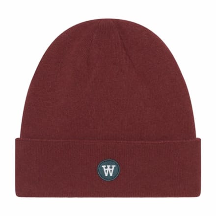 Beanie Wood Wood Unisex Vin Patch Autumn Red