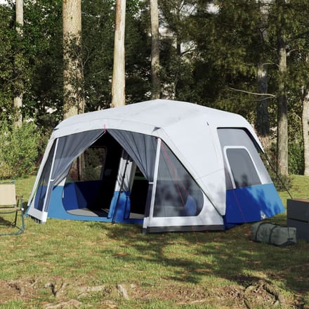 vidaXL - Tent - met - LED - 10-persoons - snelontgrendeling - lichtblauw