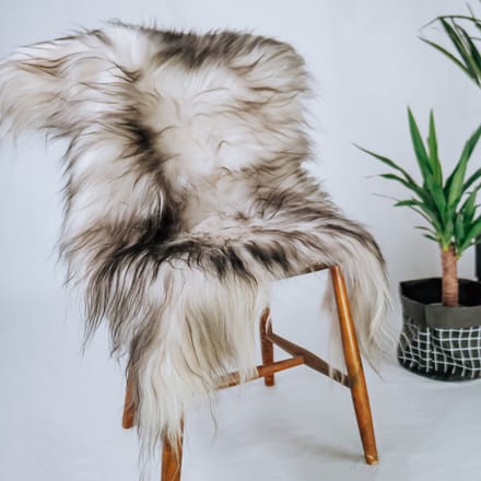 Schapenvacht IJslands Dark Tops S (90x55cm) - 100% ECHT - Eco+