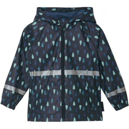 LUPILU Baby en peuter modder- en speeljas, gevoerd. (Marineblauw/patroon, 86/92)