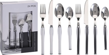 Excellent Houseware Bestekset - 24-delig - Wit